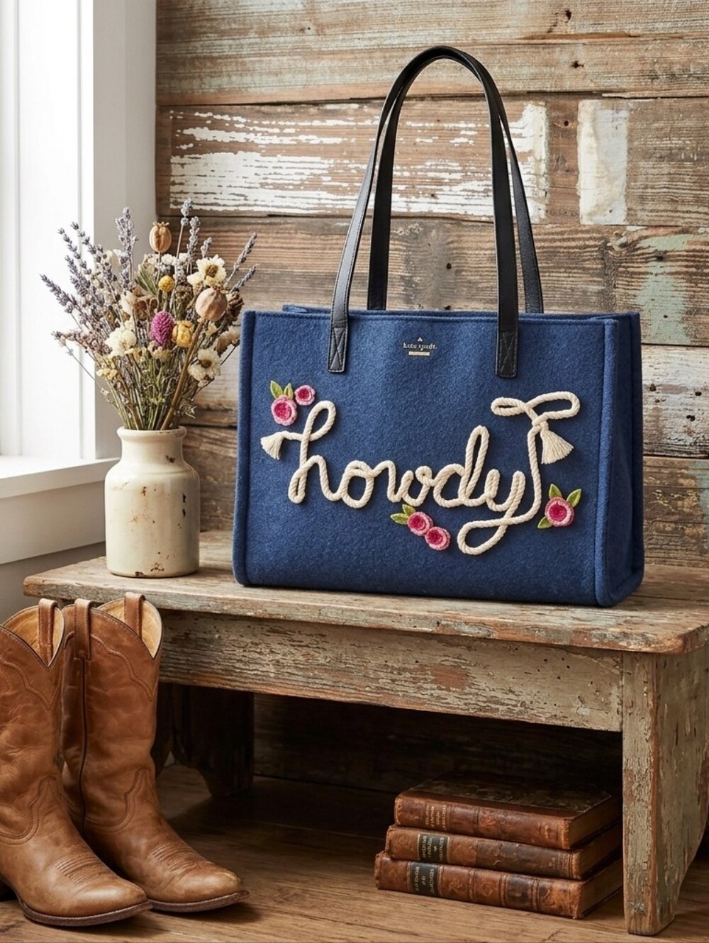 Kate Spade 25th Birthday "Howdy" Tote